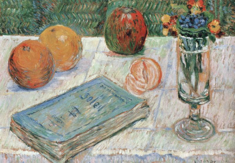 Paul Signac still life with a book and roanges Germany oil painting art